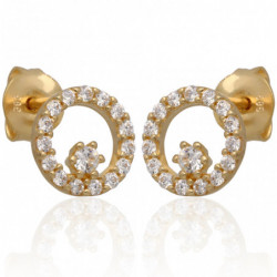 Kolczyki złote z cyrkoniami...