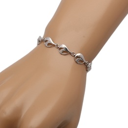 Bransoletka srebrna 18-21cm rodowana 925