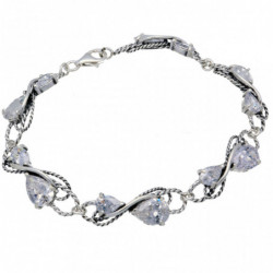 Bransoletka srebrna 18cm z...