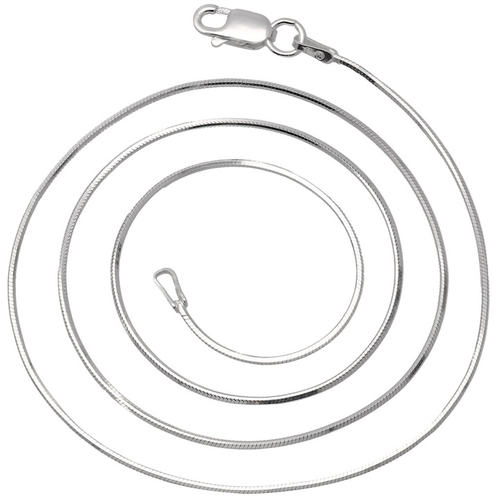 Łańcuszek srebrny żmijka linka 70cm 0.9mm 925