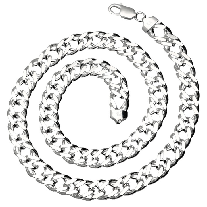 Łańcuszek srebrny rombo 60cm 10.5mm 925